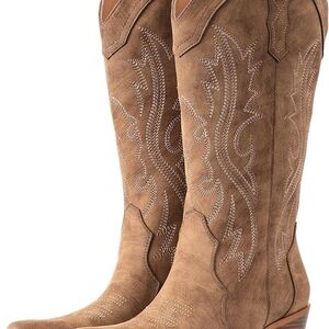 Brown Western Heeled Boots